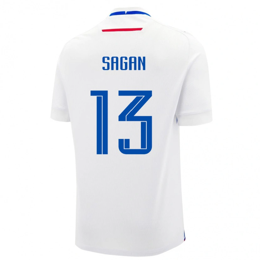 Danxen Heren Slowakije Samuel Sagan #13 Wit Uitshirt Uittenue 24-26 T-Shirt
