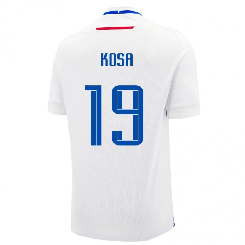 Danxen Heren Slowakije Frantisek Kosa #19 Wit Uitshirt Uittenue 24-26 T-Shirt