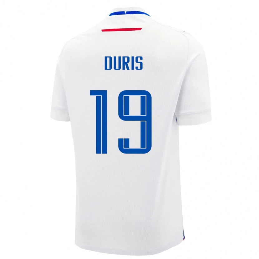 Danxen Heren Slowakije Jakub Duris #19 Wit Uitshirt Uittenue 24-26 T-Shirt