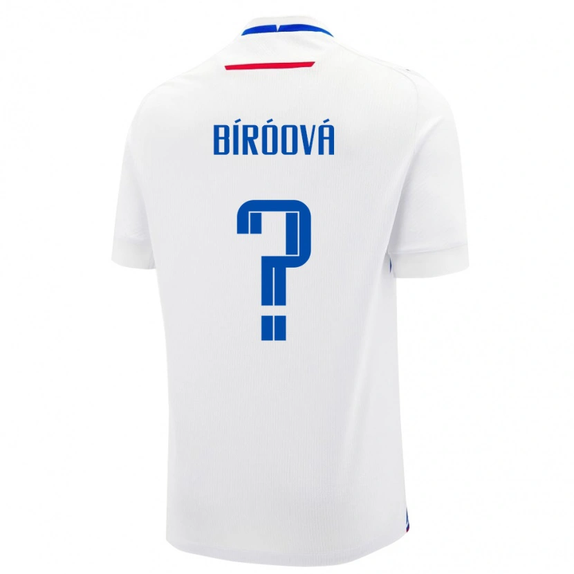 Danxen Heren Slowakije Alexandra Bíróová #0 Wit Uitshirt Uittenue 24-26 T-Shirt
