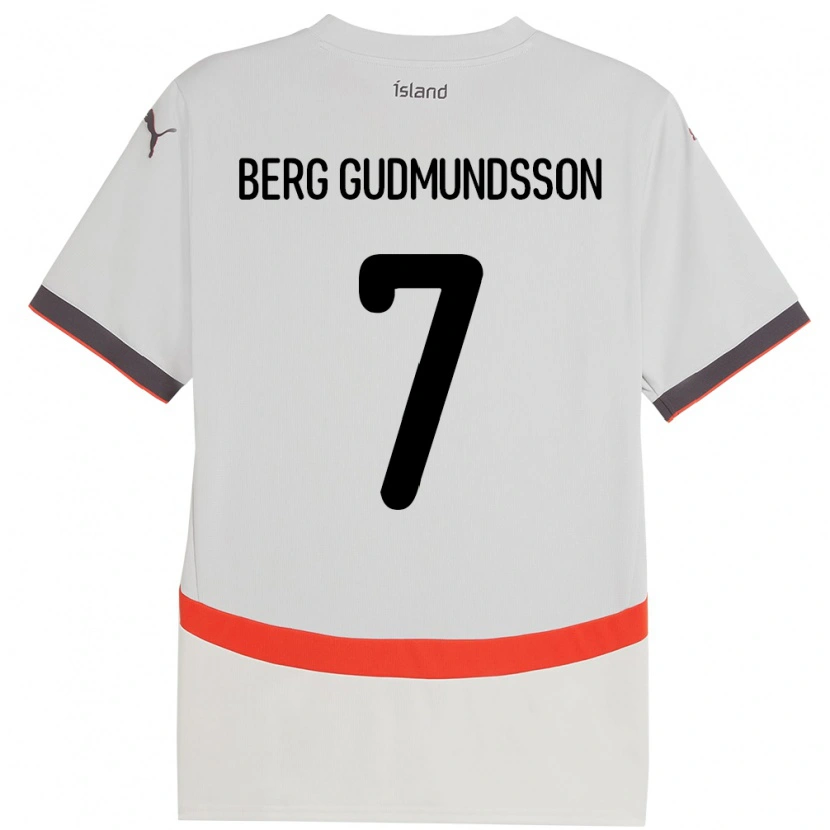 Danxen Heren Ijsland Jóhann Berg Gudmundsson #7 Wit Uitshirt Uittenue 24-26 T-Shirt