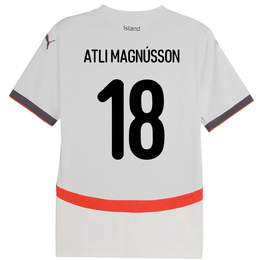 Danxen Heren Ijsland Saevar Atli Magnússon #18 Wit Uitshirt Uittenue 24-26 T-Shirt