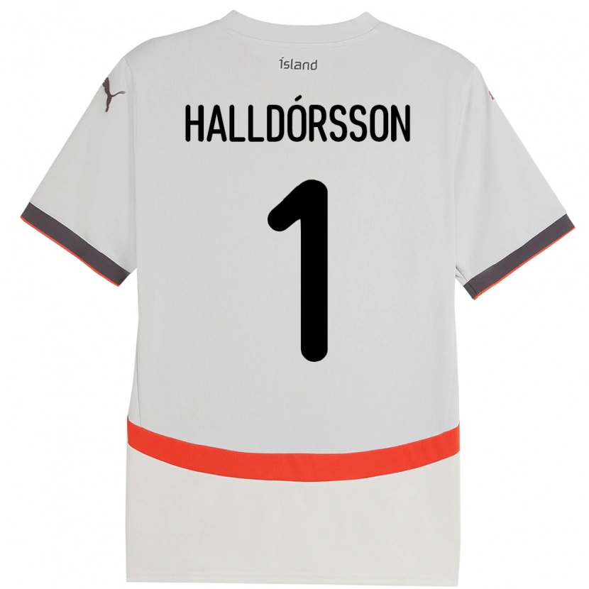 Danxen Heren Ijsland Elmar Ágúst Halldórsson #1 Wit Uitshirt Uittenue 24-26 T-Shirt