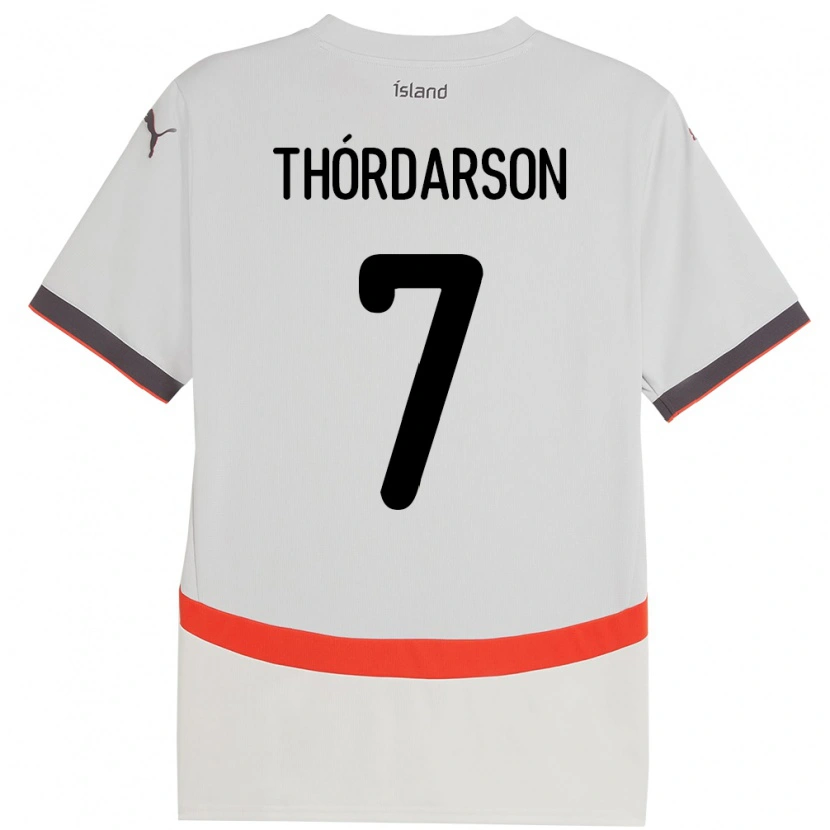 Danxen Heren Ijsland Stígur Thórdarson #7 Wit Uitshirt Uittenue 24-26 T-Shirt