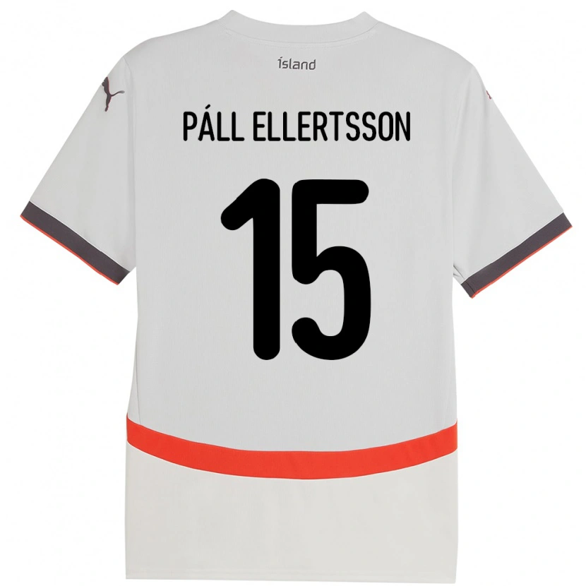 Danxen Heren Ijsland Markús Páll Ellertsson #15 Wit Uitshirt Uittenue 24-26 T-Shirt