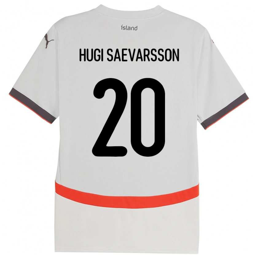 Danxen Heren Ijsland Róbert Hugi Saevarsson #20 Wit Uitshirt Uittenue 24-26 T-Shirt