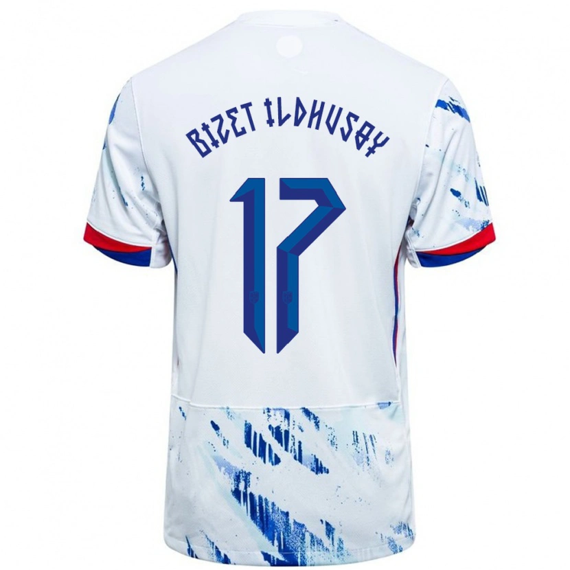 Danxen Heren Noorwegen Celin Bizet Ildhusøy #17 Wit Blauw Uitshirt Uittenue 24-26 T-Shirt