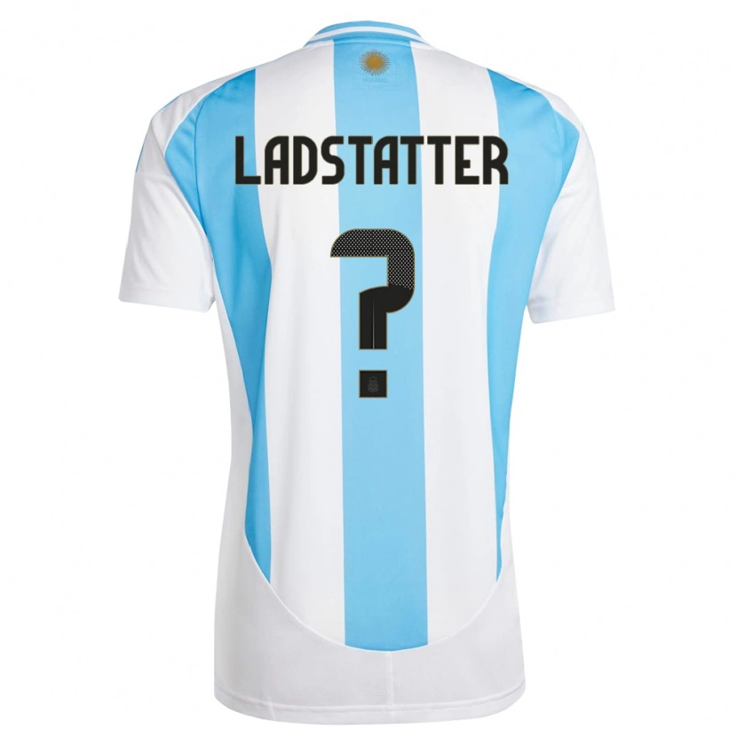 Danxen Dames Argentinië Agustín Ladstatter #0 Wit Blauw Thuisshirt Thuistenue 24-26 T-Shirt