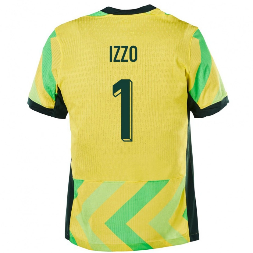 Danxen Dames Australië Paul Izzo #1 Goud Thuisshirt Thuistenue 24-26 T-Shirt
