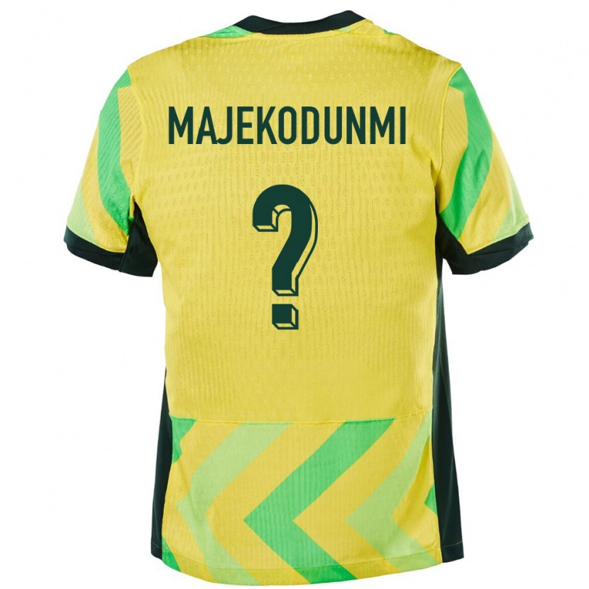 Danxen Dames Australië Kaelan Majekodunmi #0 Goud Thuisshirt Thuistenue 24-26 T-Shirt