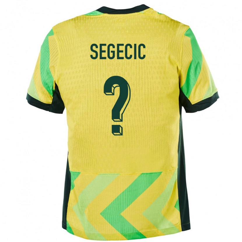 Danxen Dames Australië Adrian Segecic #0 Goud Thuisshirt Thuistenue 24-26 T-Shirt