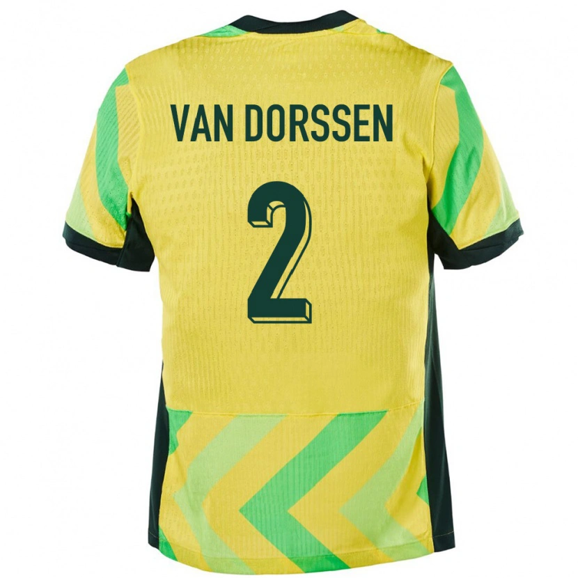 Danxen Dames Australië Ben Van Dorssen #2 Goud Thuisshirt Thuistenue 24-26 T-Shirt