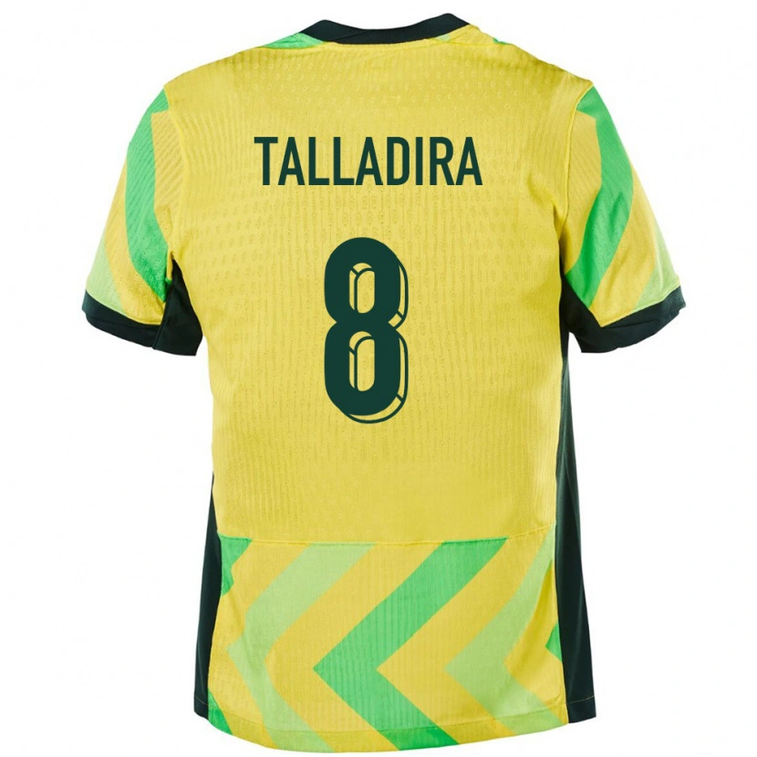 Danxen Dames Australië Fabian Talladira #8 Goud Thuisshirt Thuistenue 24-26 T-Shirt