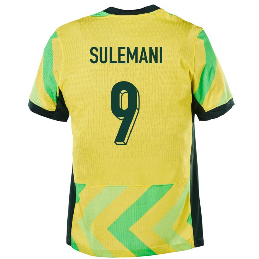 Danxen Dames Australië Arion Sulemani #9 Goud Thuisshirt Thuistenue 24-26 T-Shirt