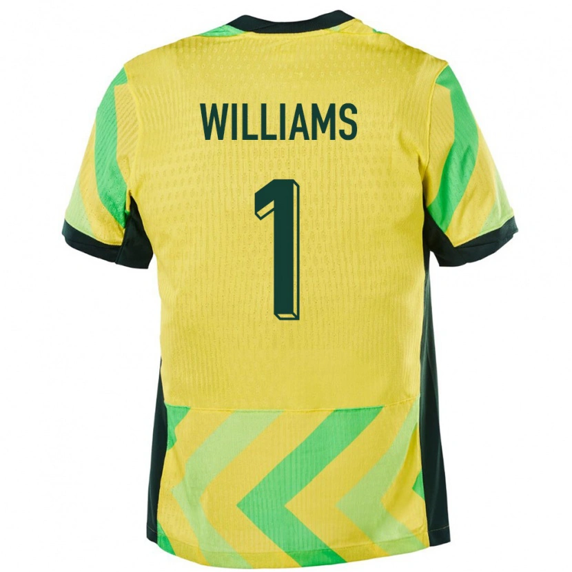 Danxen Dames Australië Lydia Williams #1 Goud Thuisshirt Thuistenue 24-26 T-Shirt