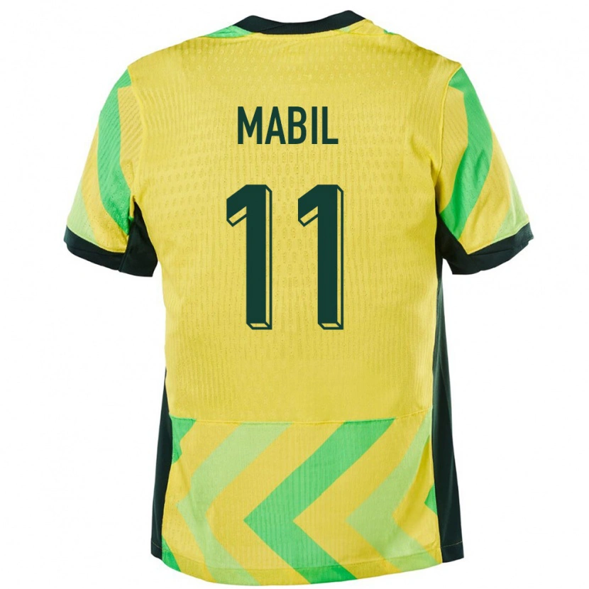 Danxen Dames Australië Awer Mabil #11 Goud Thuisshirt Thuistenue 24-26 T-Shirt