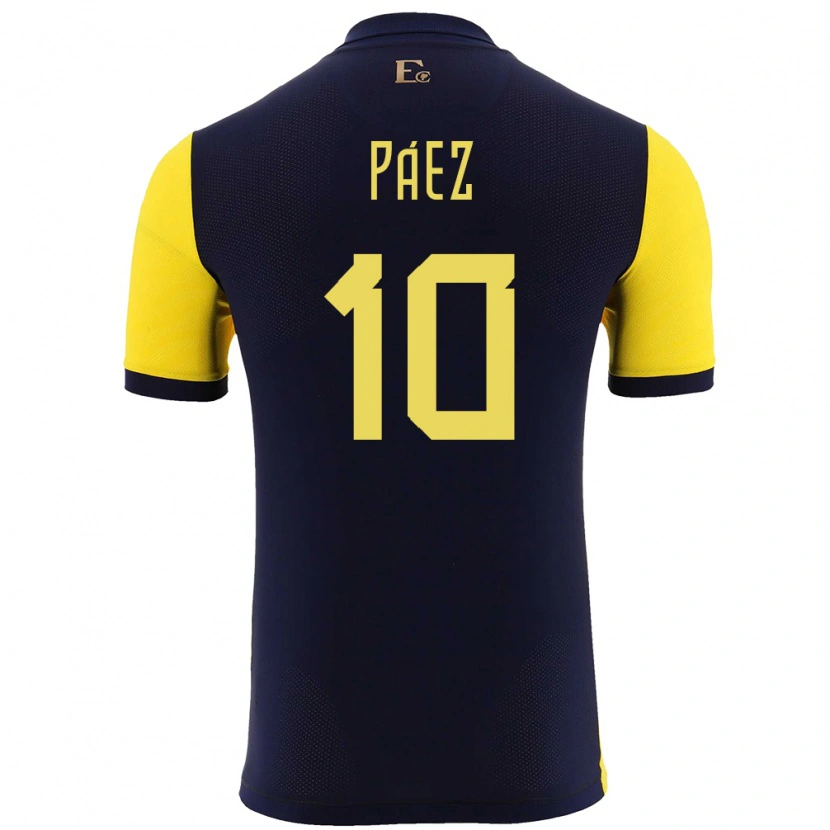 Danxen Dames Ecuador Kendry Páez #10 Geel Thuisshirt Thuistenue 24-26 T-Shirt