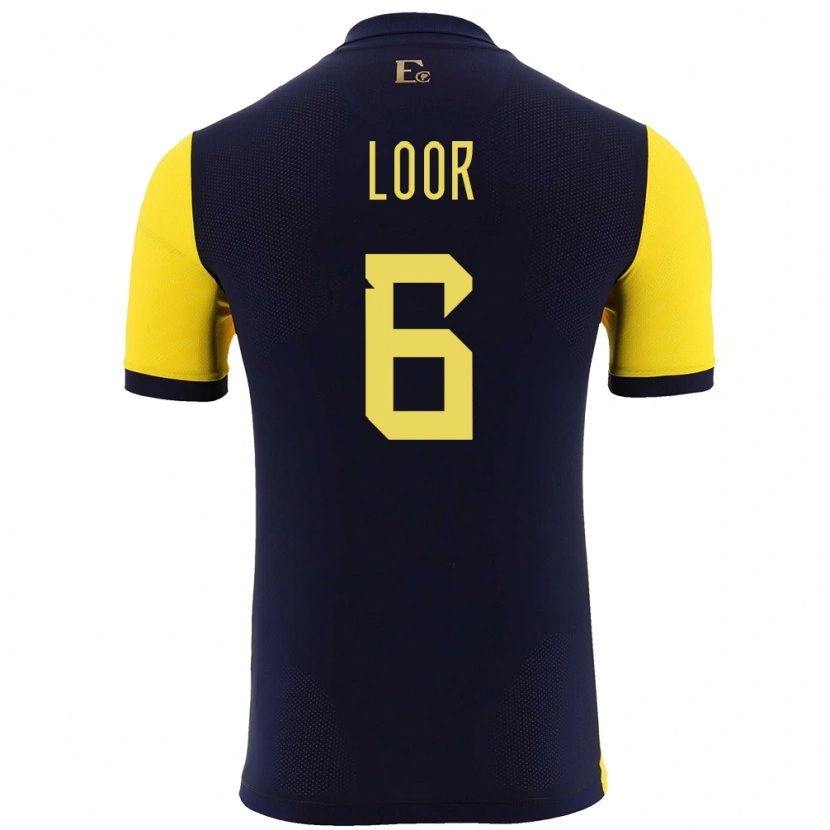 Danxen Dames Ecuador Layan Loor #6 Geel Thuisshirt Thuistenue 24-26 T-Shirt