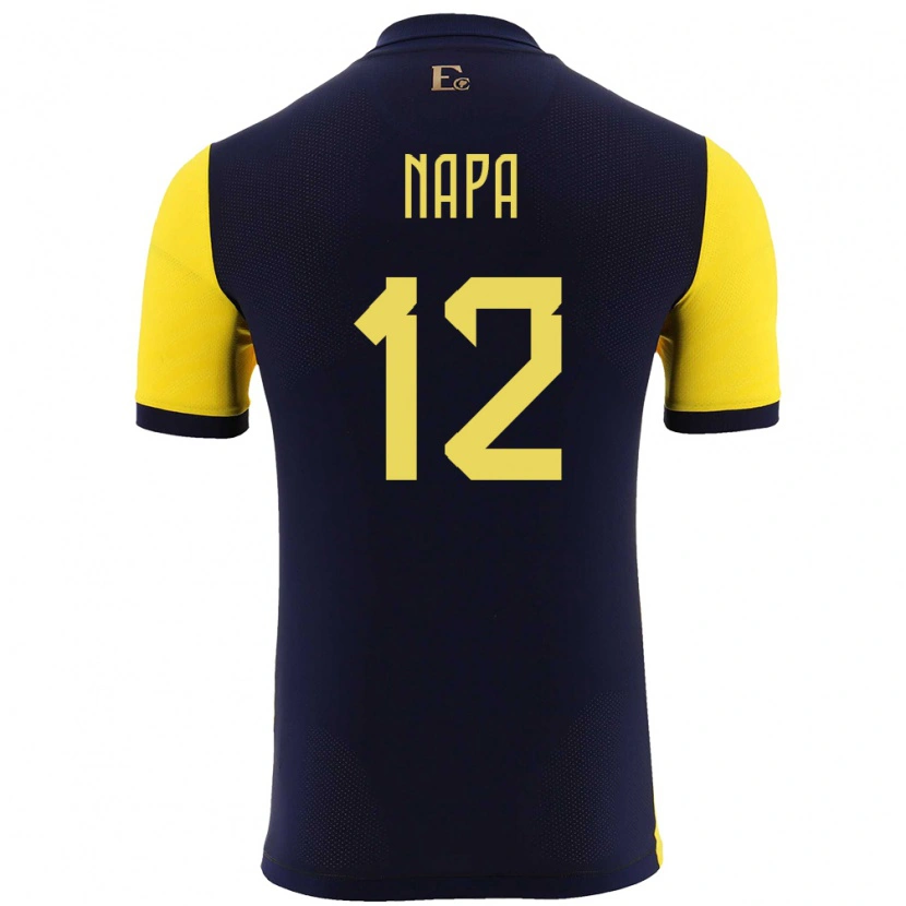 Danxen Dames Ecuador Gilmar Napa #12 Geel Thuisshirt Thuistenue 24-26 T-Shirt