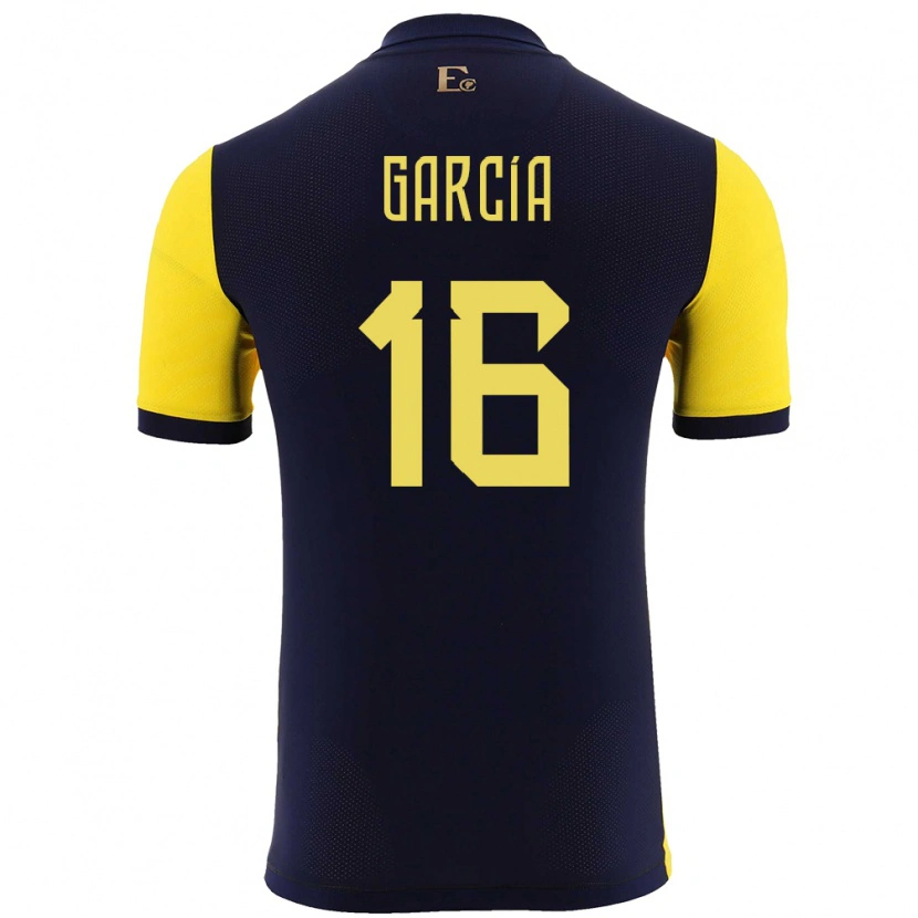 Danxen Dames Ecuador Yaxi García #16 Geel Thuisshirt Thuistenue 24-26 T-Shirt