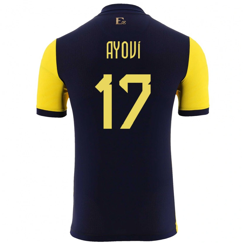 Danxen Dames Ecuador Junior Ayoví #17 Geel Thuisshirt Thuistenue 24-26 T-Shirt