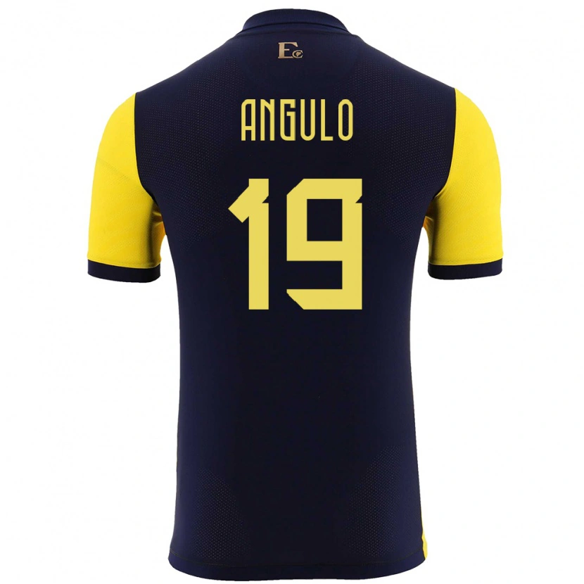 Danxen Dames Ecuador Juan Angulo #19 Geel Thuisshirt Thuistenue 24-26 T-Shirt
