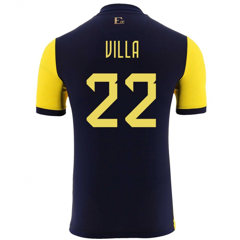 Danxen Dames Ecuador Alexis Villa #22 Geel Thuisshirt Thuistenue 24-26 T-Shirt