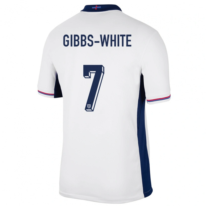 Danxen Dames Engeland Morgan Gibbs-White #7 Wit Thuisshirt Thuistenue 24-26 T-Shirt