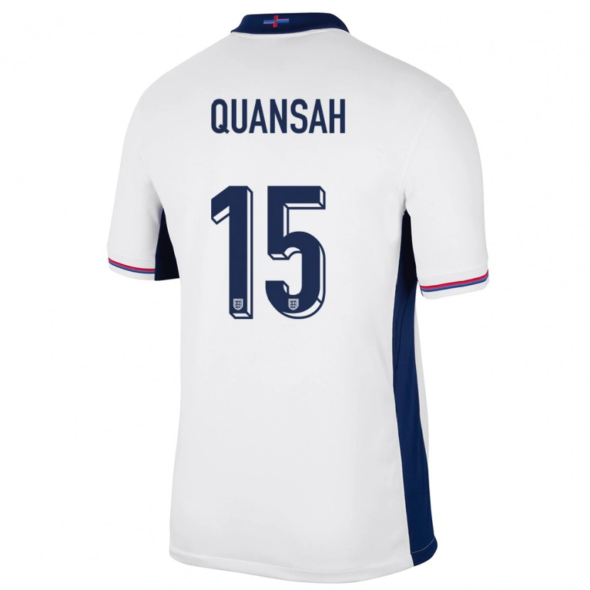 Danxen Dames Engeland Jarell Quansah #15 Wit Thuisshirt Thuistenue 24-26 T-Shirt