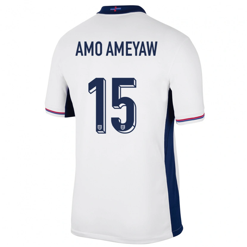 Danxen Dames Engeland Samuel Amo-Ameyaw #15 Wit Thuisshirt Thuistenue 24-26 T-Shirt