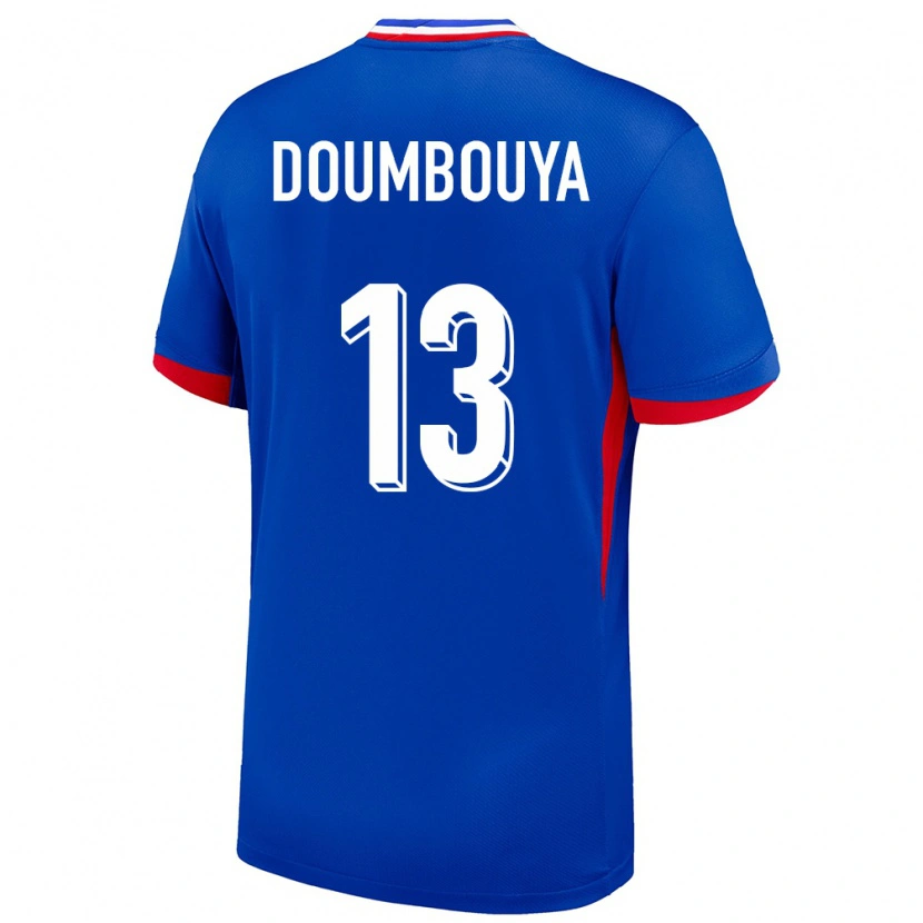 Danxen Dames Frankrijk Amidou Doumbouya #13 Blauw Thuisshirt Thuistenue 24-26 T-Shirt