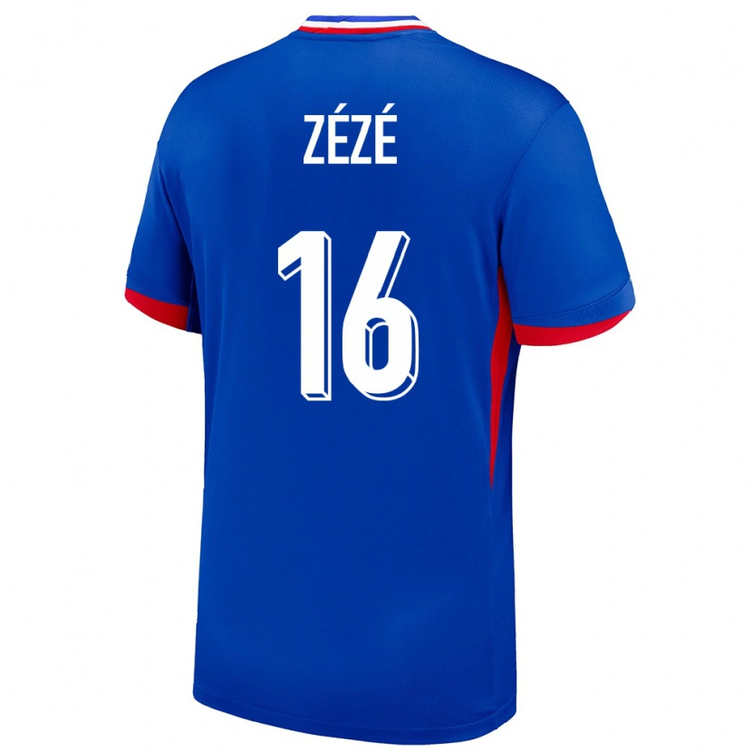Danxen Dames Frankrijk Yanel Zézé #16 Blauw Thuisshirt Thuistenue 24-26 T-Shirt