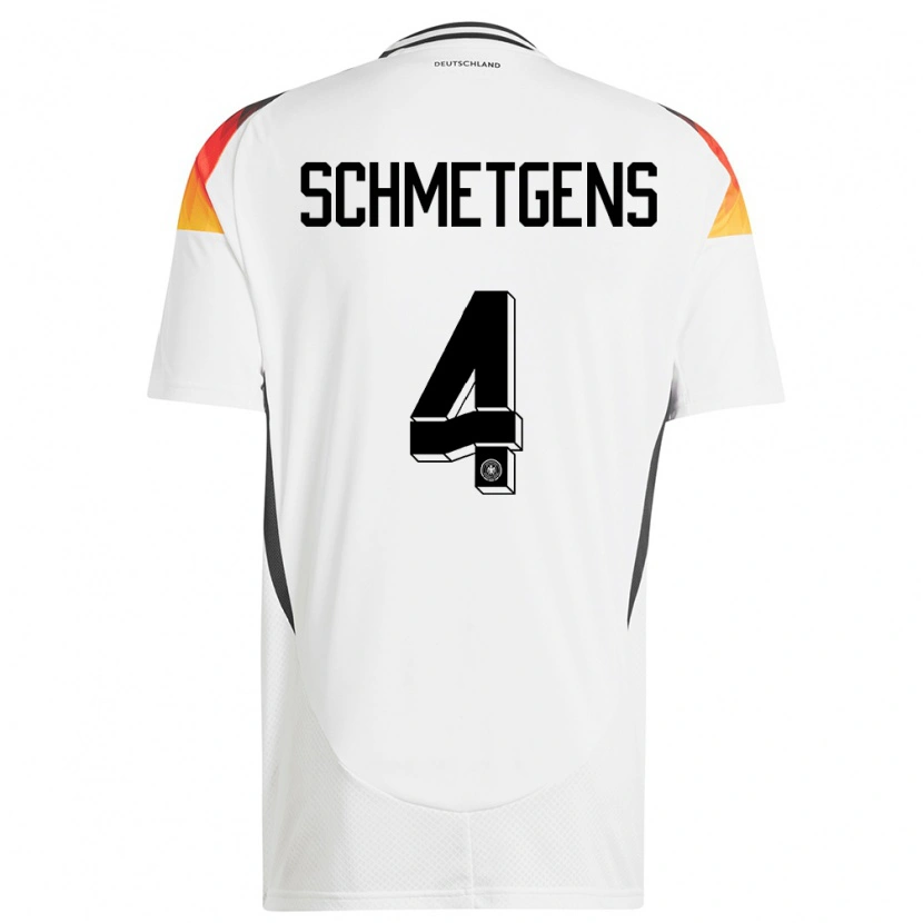 Danxen Dames Duitsland Mick Schmetgens #4 Wit Thuisshirt Thuistenue 24-26 T-Shirt