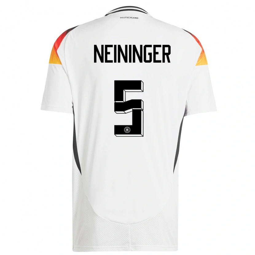 Danxen Dames Duitsland Till Neininger #5 Wit Thuisshirt Thuistenue 24-26 T-Shirt