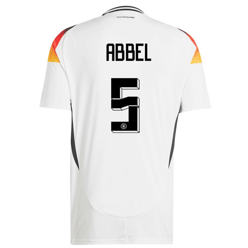 Danxen Dames Duitsland Erik Abbel #5 Wit Thuisshirt Thuistenue 24-26 T-Shirt