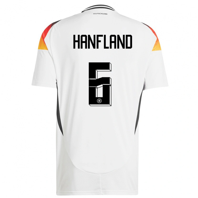 Danxen Dames Duitsland Paul Hanfland #6 Wit Thuisshirt Thuistenue 24-26 T-Shirt