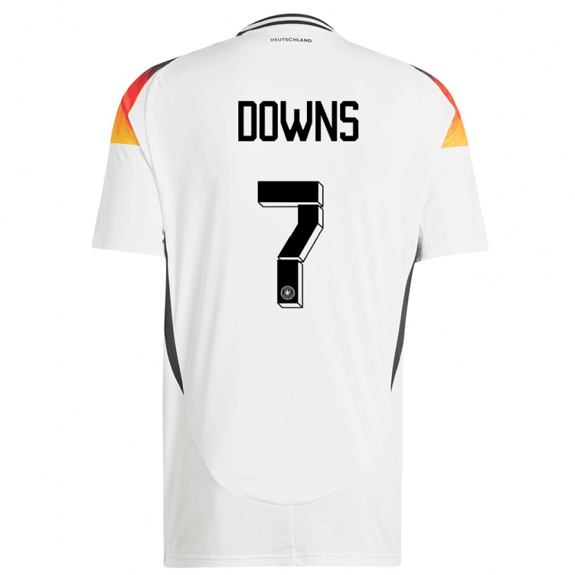 Danxen Dames Duitsland Damion Downs #7 Wit Thuisshirt Thuistenue 24-26 T-Shirt