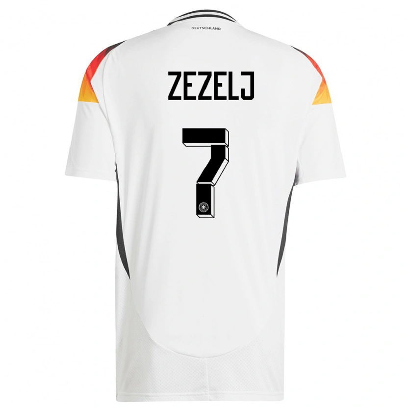 Danxen Dames Duitsland Neno Zezelj #7 Wit Thuisshirt Thuistenue 24-26 T-Shirt