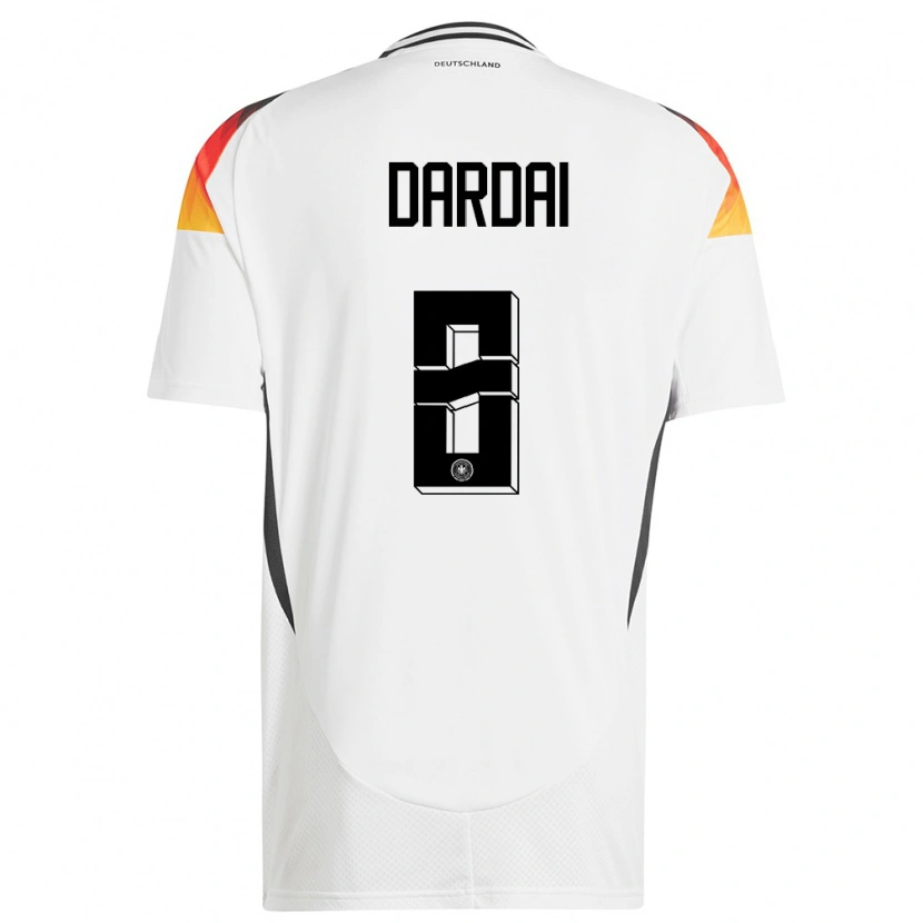 Danxen Dames Duitsland Bence Dárdai #8 Wit Thuisshirt Thuistenue 24-26 T-Shirt