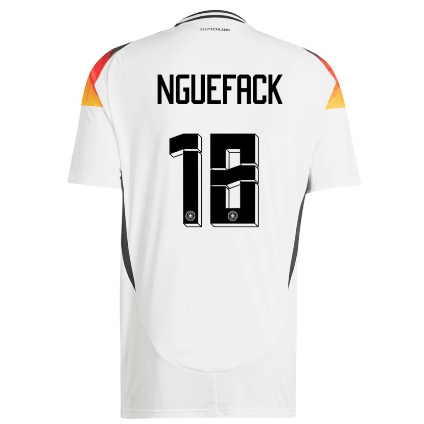 Danxen Dames Duitsland Mathieu Nguefack #18 Wit Thuisshirt Thuistenue 24-26 T-Shirt