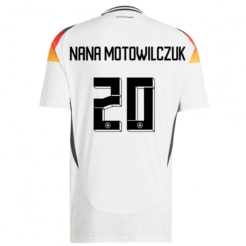 Danxen Dames Duitsland Kevin Nana Motowilczuk #20 Wit Thuisshirt Thuistenue 24-26 T-Shirt