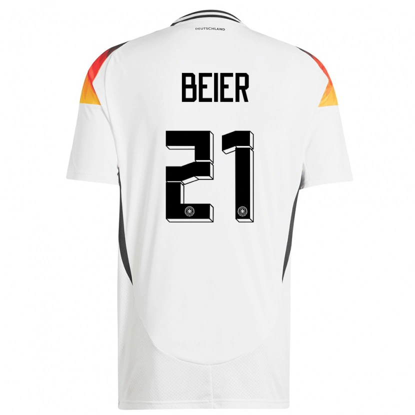 Danxen Dames Duitsland Maximilian Beier #21 Wit Thuisshirt Thuistenue 24-26 T-Shirt