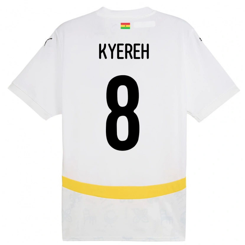 Danxen Dames Ghana Daniel-Kofi Kyereh #8 Wit Thuisshirt Thuistenue 24-26 T-Shirt