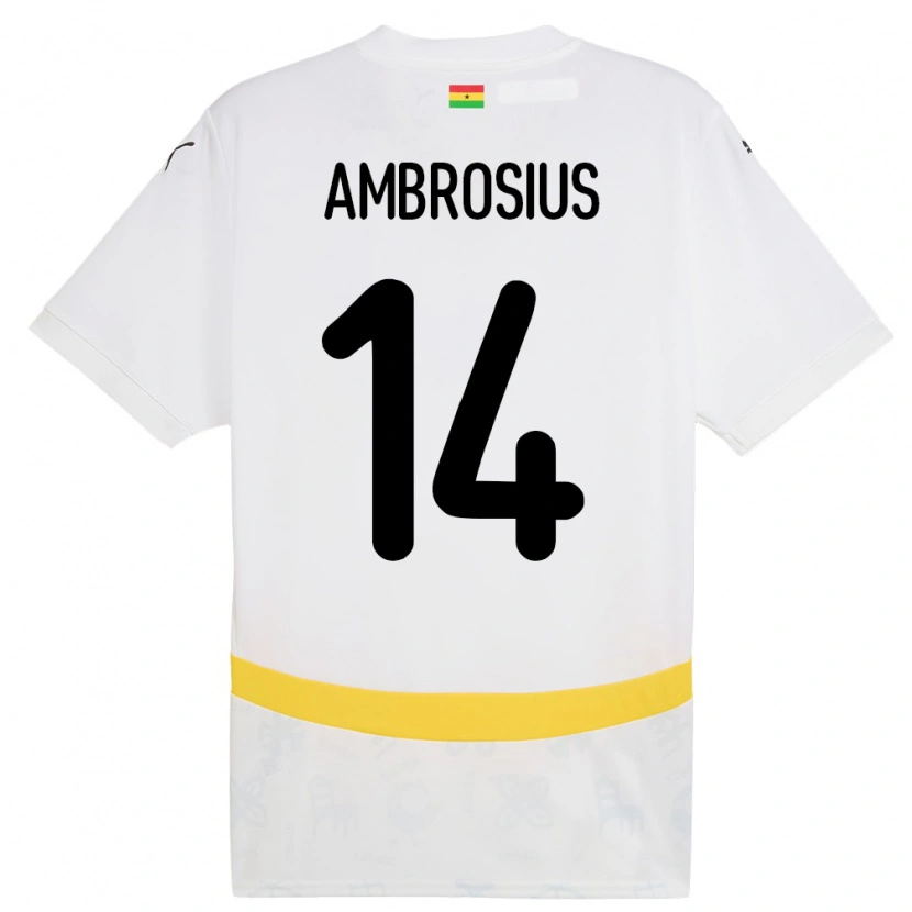 Danxen Dames Ghana Stephan Ambrosius #14 Wit Thuisshirt Thuistenue 24-26 T-Shirt