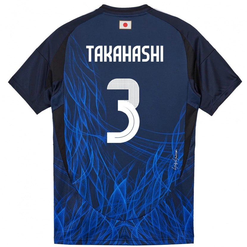 Danxen Dames Japan Niko Takahashi #3 Donkerblauw Thuisshirt Thuistenue 24-26 T-Shirt