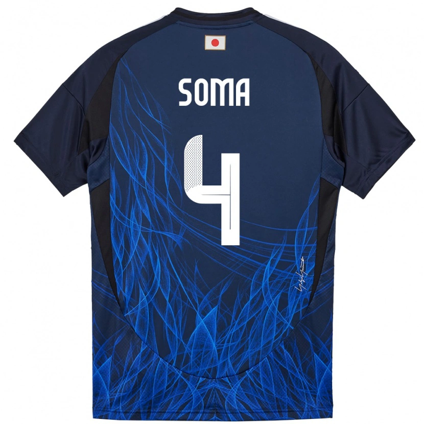 Danxen Dames Japan Rikuto Soma #4 Donkerblauw Thuisshirt Thuistenue 24-26 T-Shirt