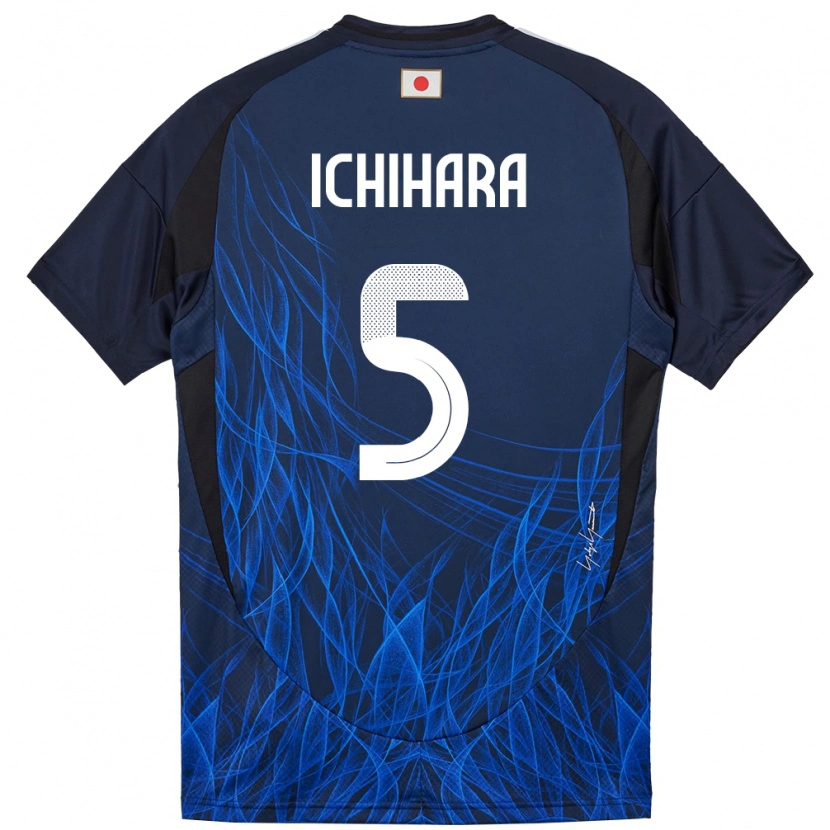 Danxen Dames Japan Rion Ichihara #5 Donkerblauw Thuisshirt Thuistenue 24-26 T-Shirt