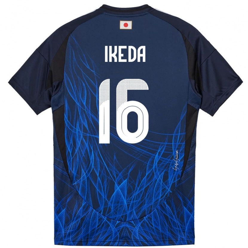 Danxen Dames Japan Shunta Ikeda #16 Donkerblauw Thuisshirt Thuistenue 24-26 T-Shirt