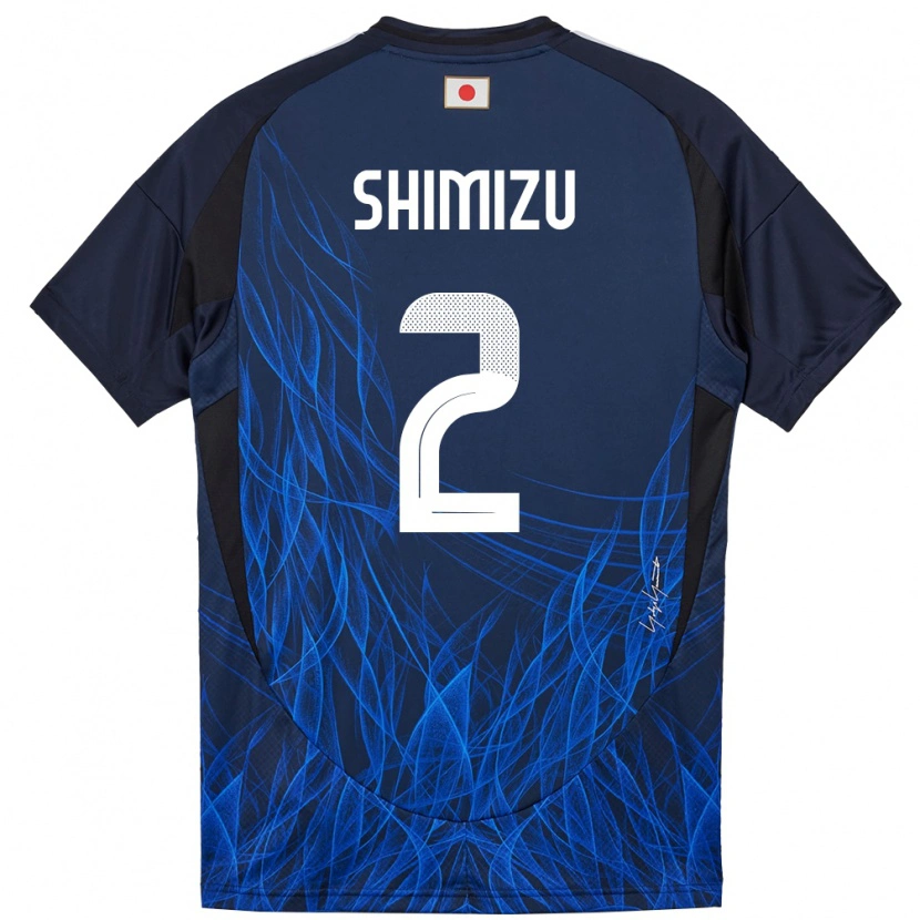 Danxen Dames Japan Risa Shimizu #2 Donkerblauw Thuisshirt Thuistenue 24-26 T-Shirt