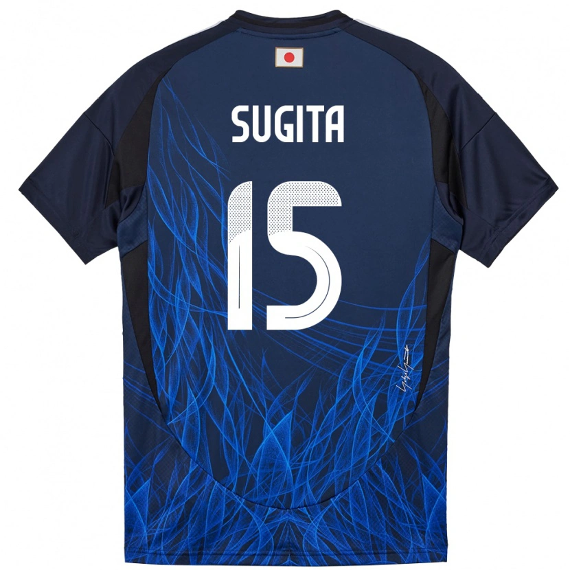Danxen Dames Japan Hina Sugita #15 Donkerblauw Thuisshirt Thuistenue 24-26 T-Shirt